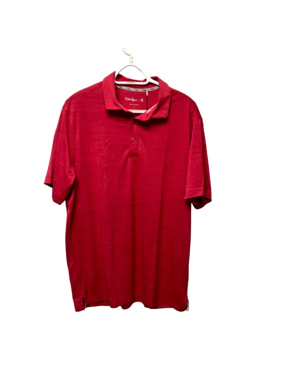 Walter Hagen Polo Mens Sz Large Vivid Raspberry Moisture Wicking Golf Shirt NEW